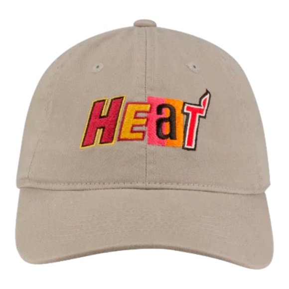 New Miami Heat Mashup VOL. 2 Strapback Wordmark Hat Cap Grey Mashup Logo -OSFM - Picture 1 of 2